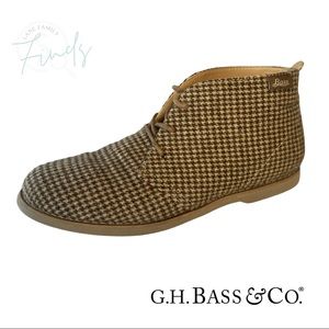 G.H.Bass & Co. - Women’s Houndstooth Ankle Booties - Sz: 8